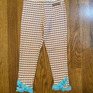 Matilda Jane Red and Blue Ruffle Leggings